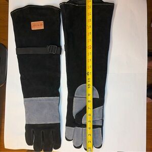 WZQH 23.6 In Leather Welding Gloves for Animal Handling,Grabbing